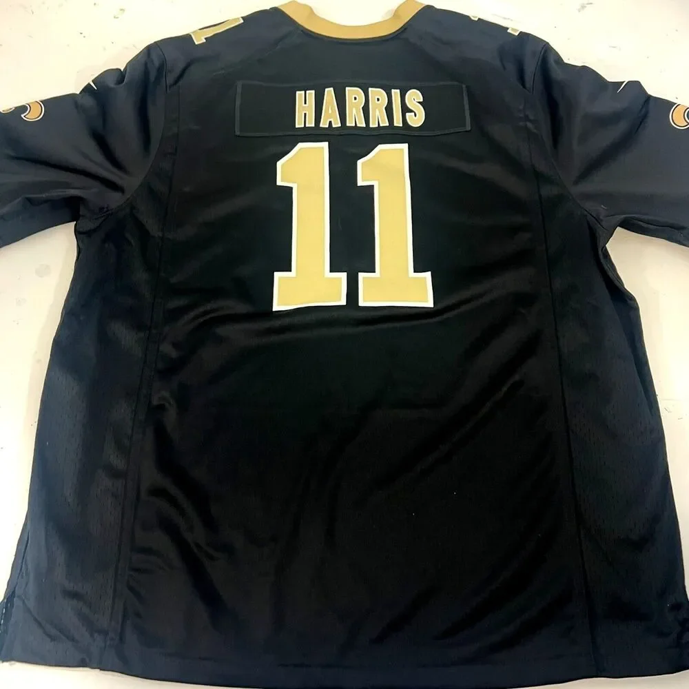 Nike New Orleans Saints Deonte Harris 11 NFL Football Jersey Black Gold XXL‎